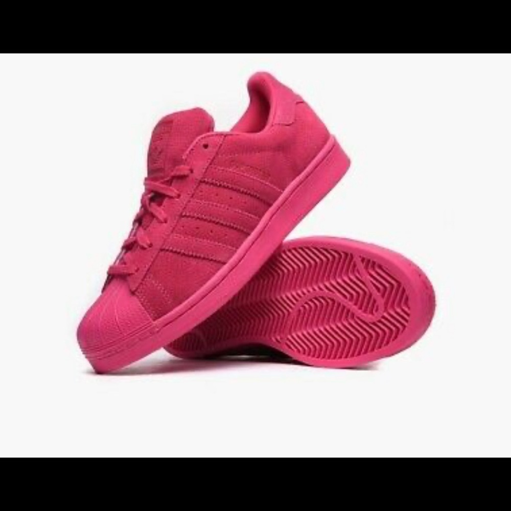 Hot pink suede limited edition superstar